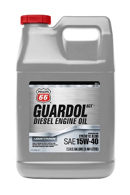 Phillips 66 Guardol ECT 15W-40 diesel engine oil container, 9.46 litres, synthetic blend